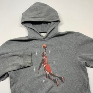 Air Jordan Cross Stitch Michael Jordan Logo Hoodie‎ Size Medium